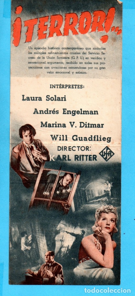 Cine: FOLLETO DE EL &iexcl; TERROR ! SIN PUBLICIDAD - Foto 1