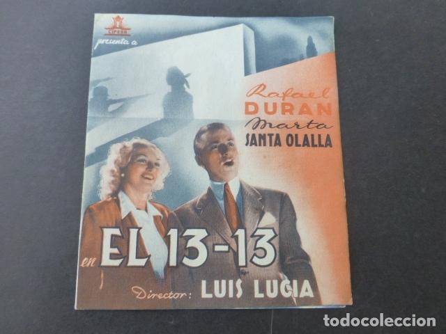 Cine: EL 13 13 PROGRAMA DE MANO DOBLE SIN PUBLICIDAD - Foto 1