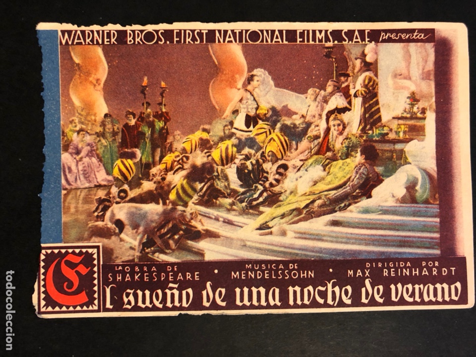 Cine: Programa warner el sue&ntilde;o de una noche de verano.olivia de havilland.shakespeare