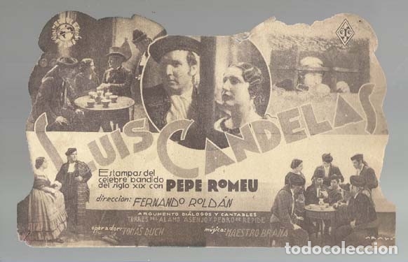 Cine: Luis Candela, programa de mano troquelado, buen estado - Foto 1