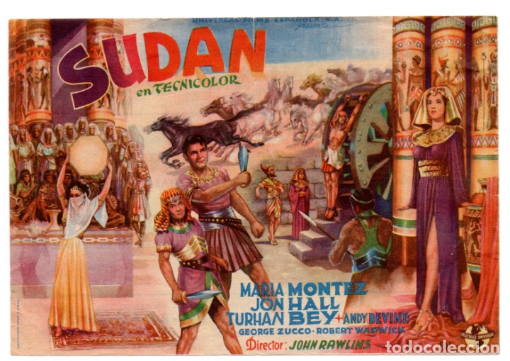 Cine: SUD&Aacute;N - MAR&Iacute;A MONTEZ, JOHN HALL, TURHAN BEY - DIRECTOR JOHN RAWLINS - CINEDOMENECH, RUB&Iacute;