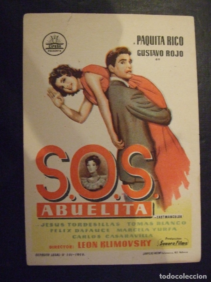  Flyers Publicitaires de films Anciens: SOS ABUELITA - SIMPLE SIN PUBLICIDAD - DOS ROTURAS LEVES