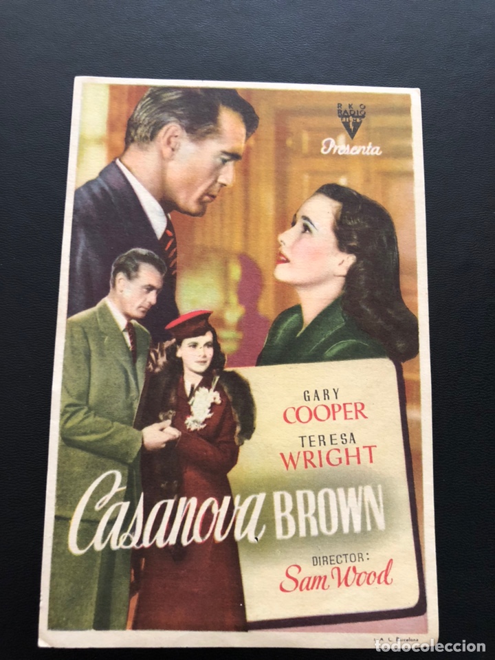 Cine: Programa Casanova brown.gary cooper Teresa wright.con publicidad moderno Carcagente