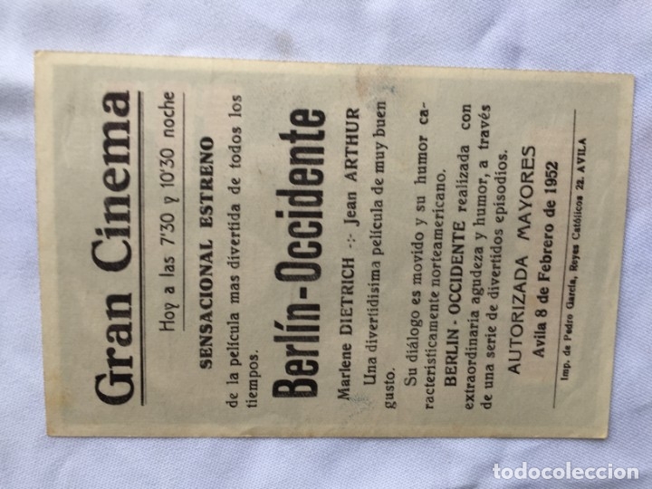 Cine: Berl&iacute;n-Occidente Gran Cinema &Aacute;vila - Foto 2