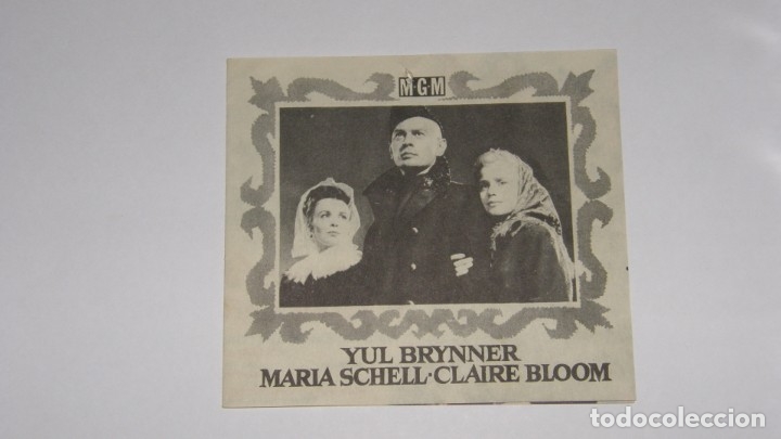 Cine: PROGRAMA DE CINE DOBLE LOS HERMANOS KARAMAZOV - Foto 3