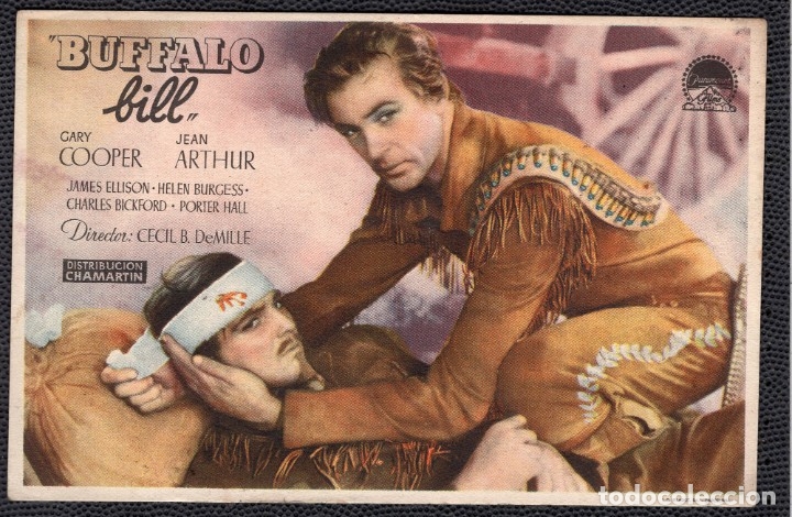 BUFFALO BILL - FOLLETO DE MANO (13,5 CM. X 8,8 CM) -ORIGINAL 1947- PUBLICIDAD EN REVERSO (Cine - Folletos de Mano - Westerns)