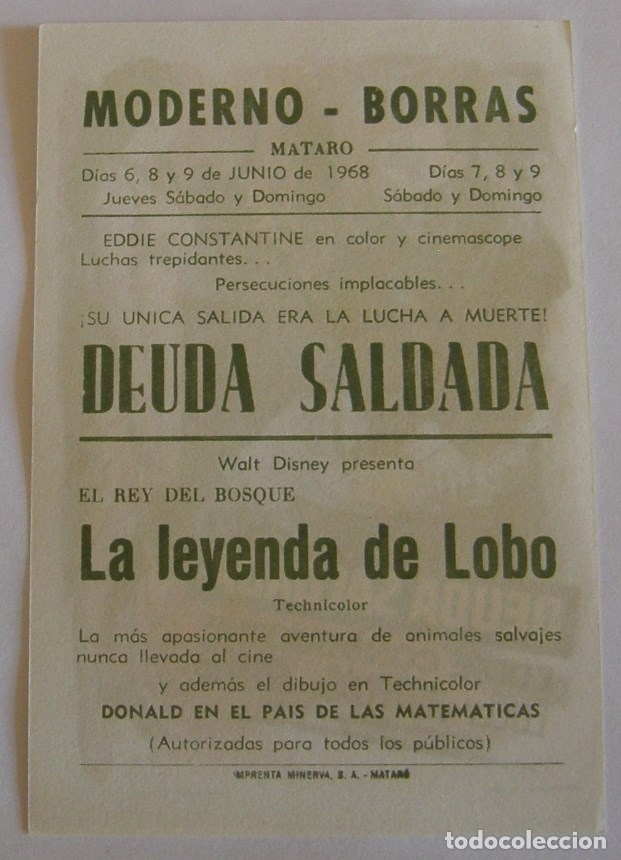 Cine: PROGRAMA DE CINE DEUDA SALDADA EDDIE CONSTANTINE - Foto 2