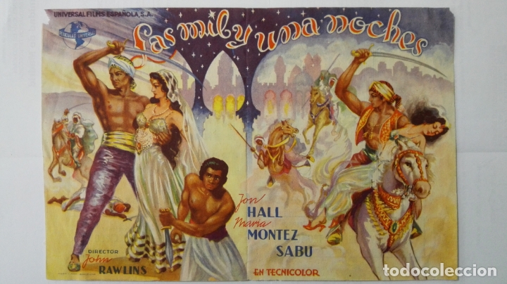 Cine: PROGRAMA DE CINE DOBLE, LAS MIL Y UNA NOCHES, CINE CAPITOL, CASTELLON, A&Ntilde;O 1945