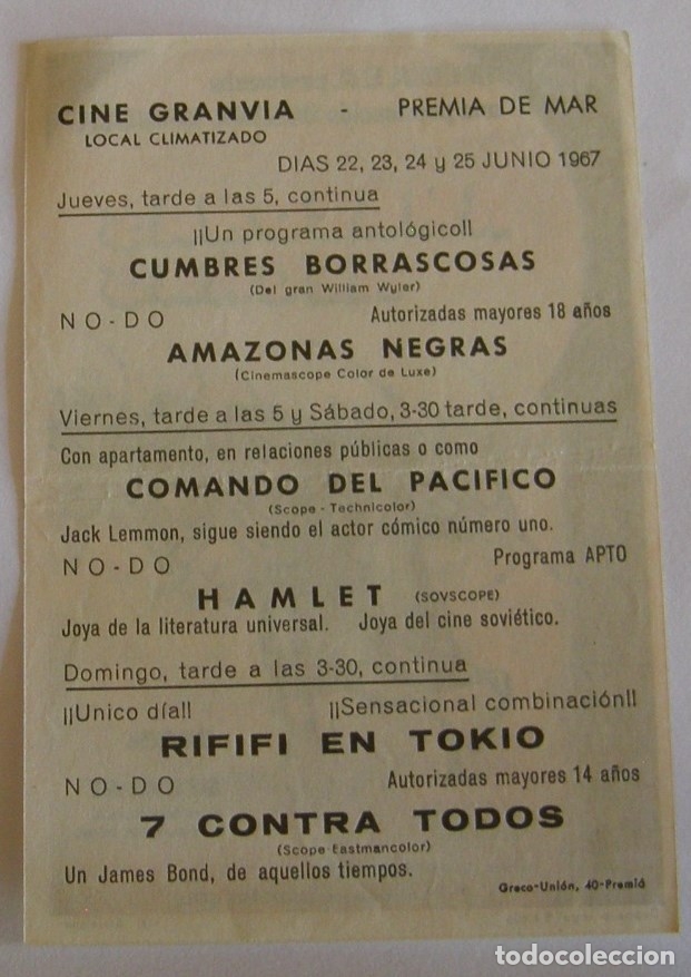 Cine: PROGRAMA DE CINE AMAZONAS NEGRAS JOHN DEREK ELAINE STEWART - Foto 2