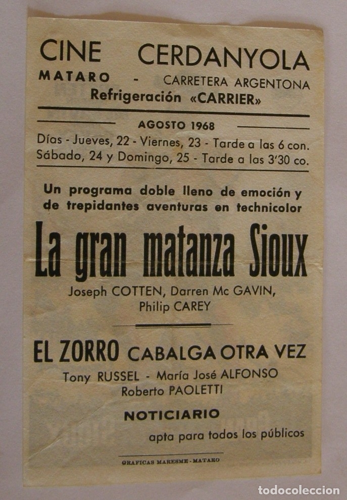 Cine: PROGRAMA DE CINE LA GRAN MATANZA SIOUX - Foto 2