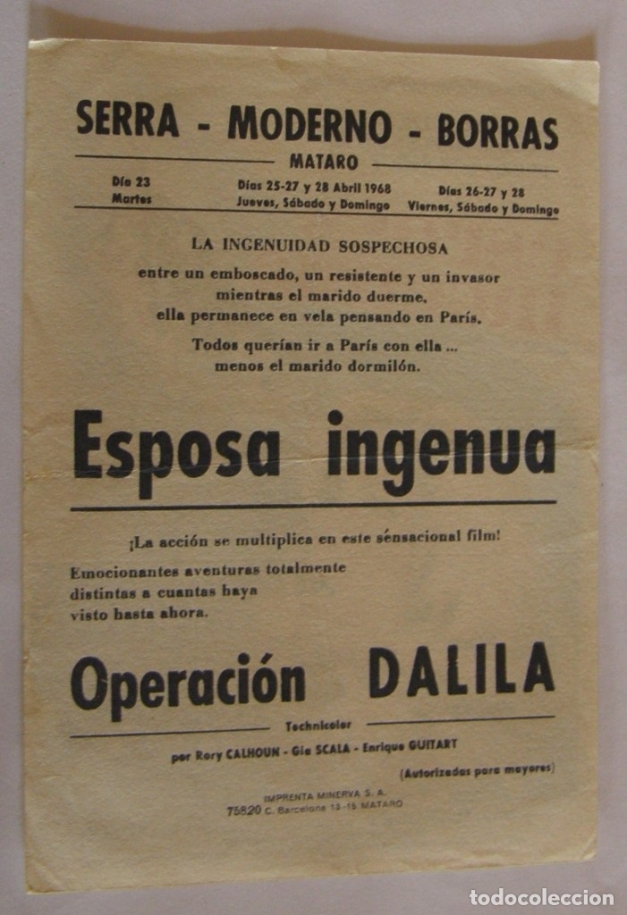 Cine: PROGRAMA DE CINE ESPOSA INGENUA - Foto 2