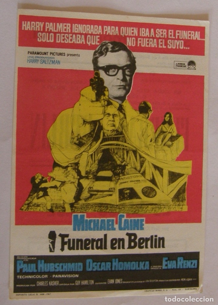 Cine: PROGRAMA DE CINE FUNERAL EN BERLIN MICHAEL CAINE - Foto 1