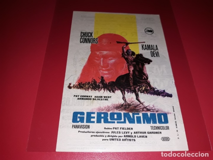 Geronimo Publicidad Del Cine Al Dorso Con Dibu Verkauft Durch Direktverkauf