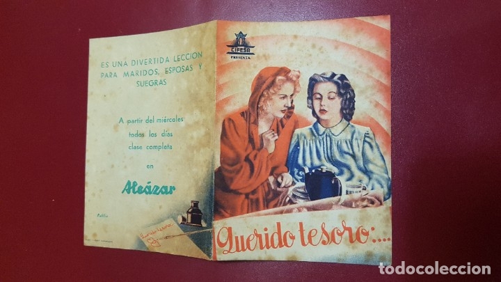 Cine: PROGRAMA DE MANO - QUERIDO TESORO - Foto 1