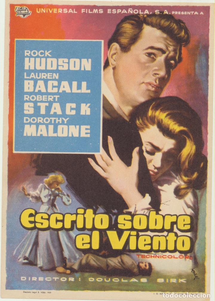 Cine: Escrito sobre el Viento. Sencillo de Universal. &iexcl;IMPECABLE! - Foto 1