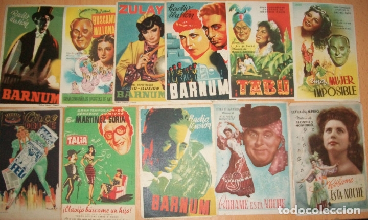 Cine: Lote de 11 programas de Teatro y Circo - Foto 1