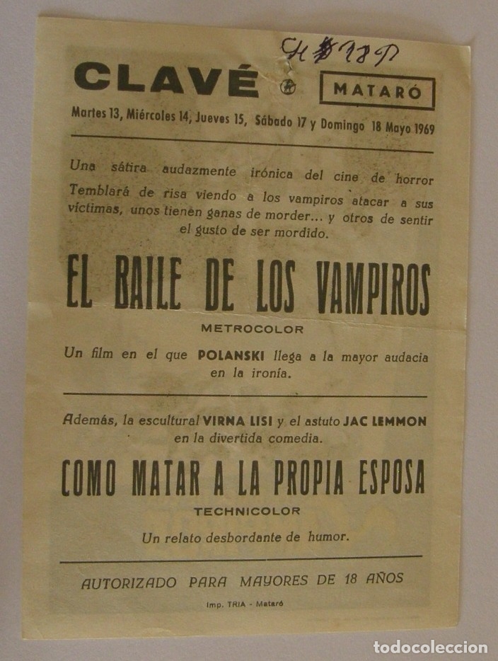 Cine: PROGRAMA DE CINE EL BAILE DE LOS VAMPIROS - Foto 2