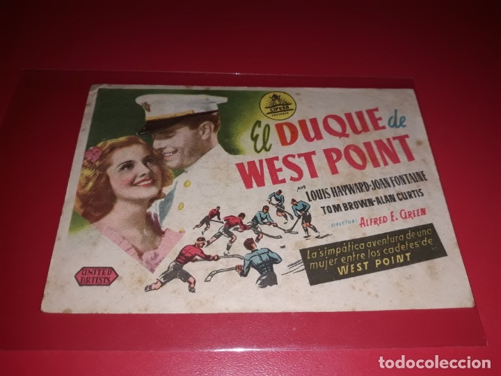 Cine: El Duque de West Point. Publicidad del cine al dorso. A&ntilde;o 1938