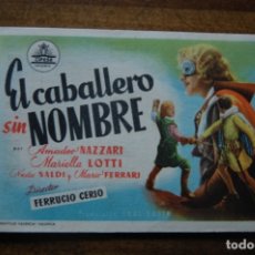 Cine: EL CABALLERO SIN NOMBRE. IDEAL CINEMA (ELDA) ABRIL 1948