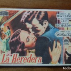  Flyers Publicitaires de films Anciens: LA HEREDERA. -IDEAL CINEMA- (ELDA). ABRIL 1952. Lote 183335288