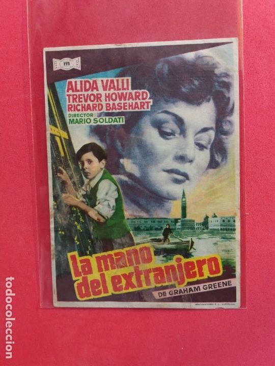 Cine: LA MANO DEL EXTRANJERO-1954-PUBLICIDAD DEL CINE AL DORSO-