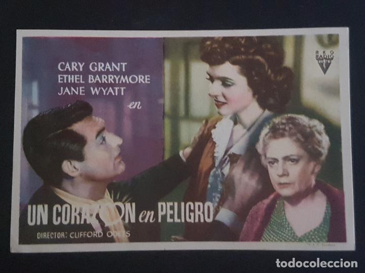 Cine: UN CORAZON EN PELIGRO PROGRAMA DE MANO SIMPLE - Foto 1
