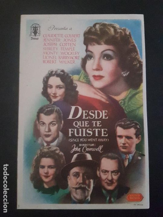 Cine: DESDE QUE TE FUISTE PROGRAMA DE MANO SIMPLE - Foto 1