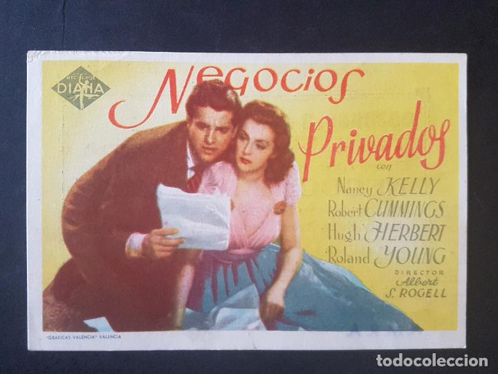 Cine: NEGOCIOS PRIVADOS PROGRAMA DE MANO CINE FLORIDA - Foto 1