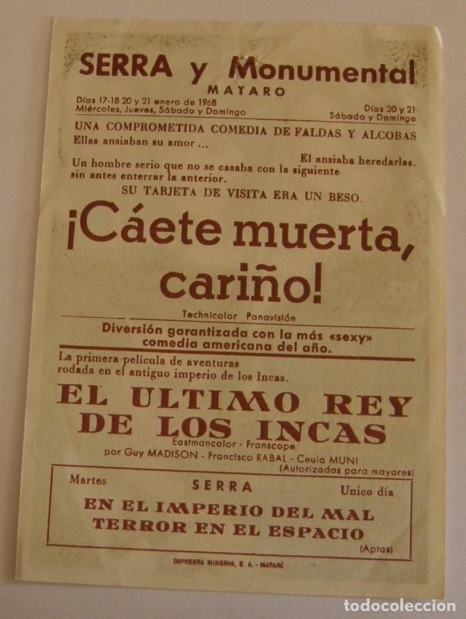 Cine: PROGRAMA DE CINE C&Aacute;ETE MUERTA CARI&Ntilde;O - Foto 2
