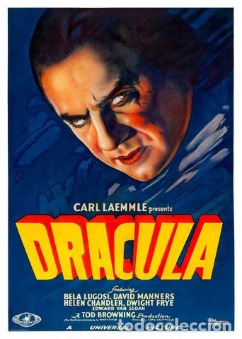 Cine: DR&Aacute;CULA . L&Aacute;MINA CARTEL. 45 X 32 CMS. - Foto 1