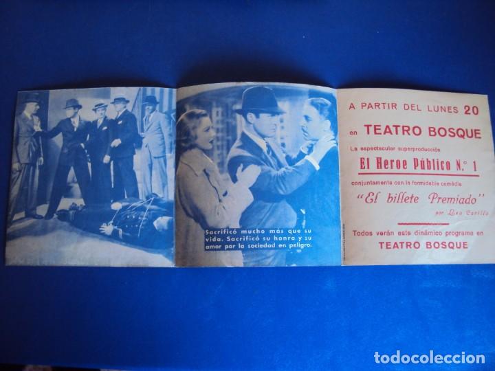 Cine: (PG-190608)PROGRAMA DE CINE - EL HEROE PUBLICO N&ordm; 1 - TEATRO BOSQUE - Foto 3