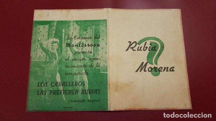 Cine: PROGRAMA DE MANO - LOS CABALLEROS LAS PREFIEREN RUBIAS - Foto 1