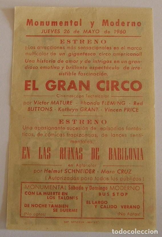 Cine: PROGRAMA DE CINE EL GRAN CIRCO - Foto 2