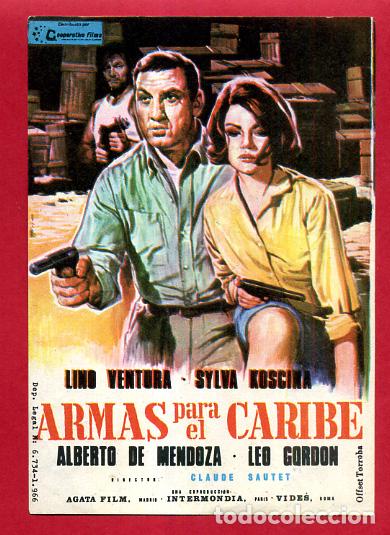  Flyers Publicitaires de films Anciens: ARMAS PARA EL CARIBE SENCILLO SIN CINE , PMD 1264