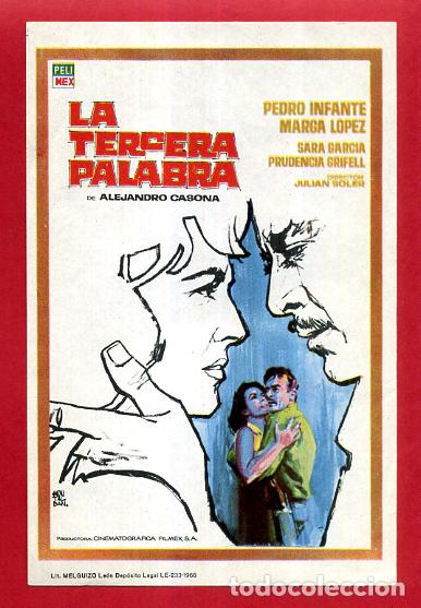 Flyers Publicitaires de films Anciens: LA TERCERA PALABRA SENCILLO SIN CINE , PMD 971