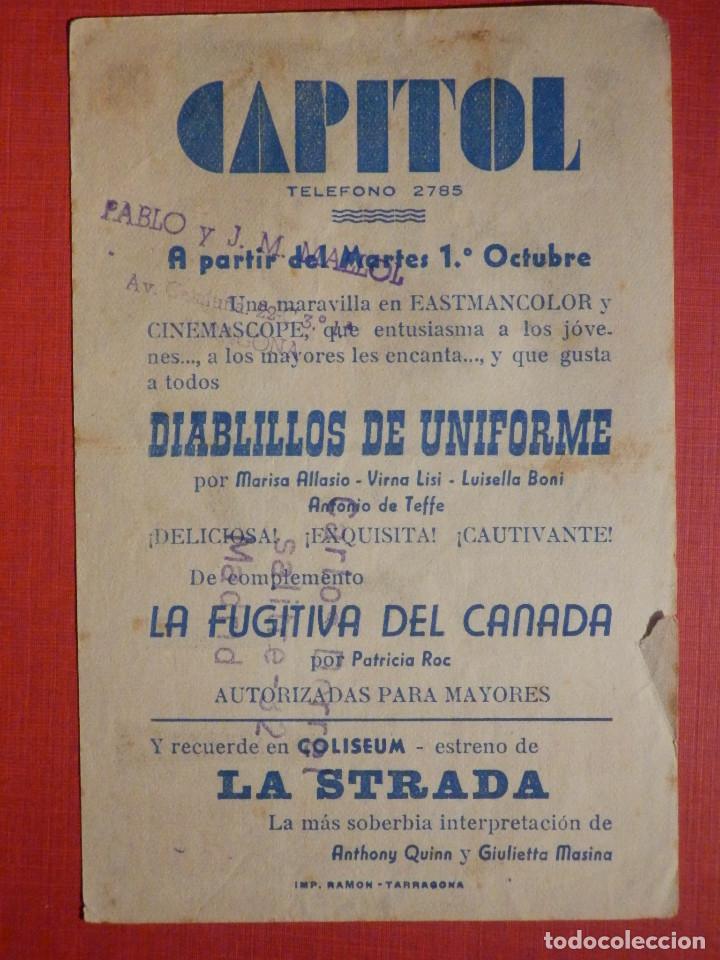 Cine: Folleto Mano, Programa - Diablillos de uniforme - Capitol - Foto 2