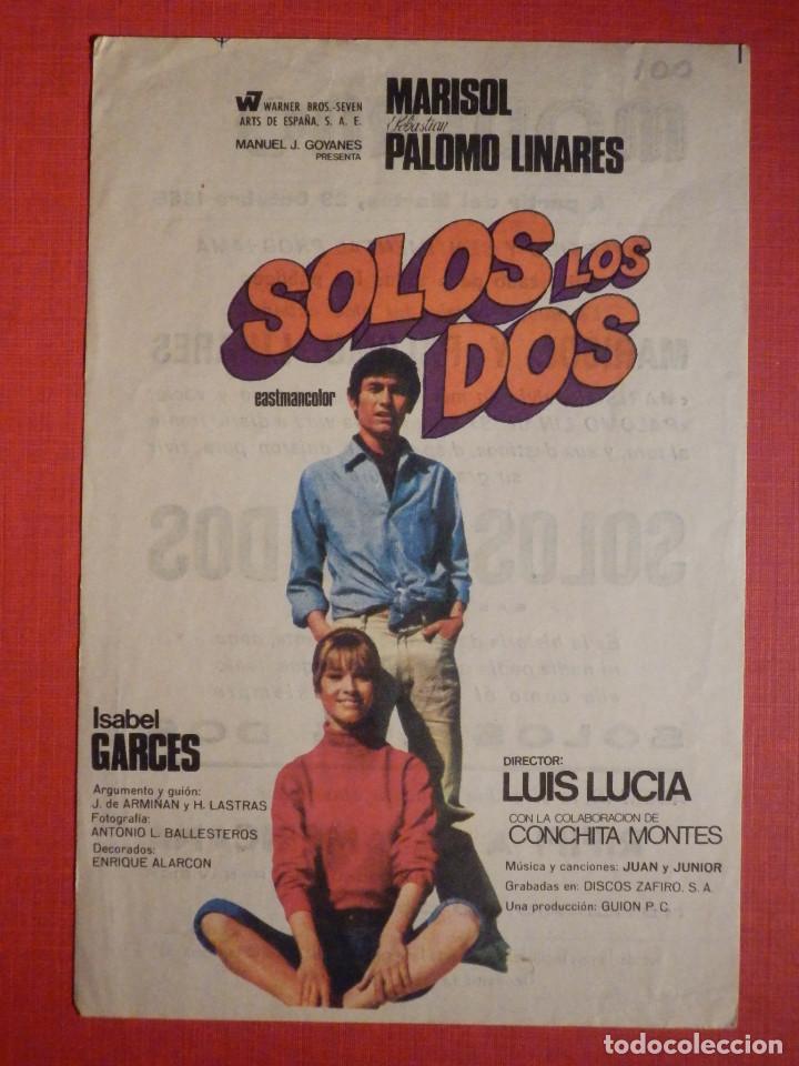 Cine: Folleto Mano, Programa - Solos los dos - Moderno - 29 de Octubre 1968 - Foto 1