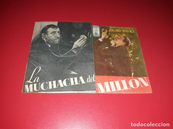 Cine: Folleto Doble  La Muchcha del Millon. - Foto 2