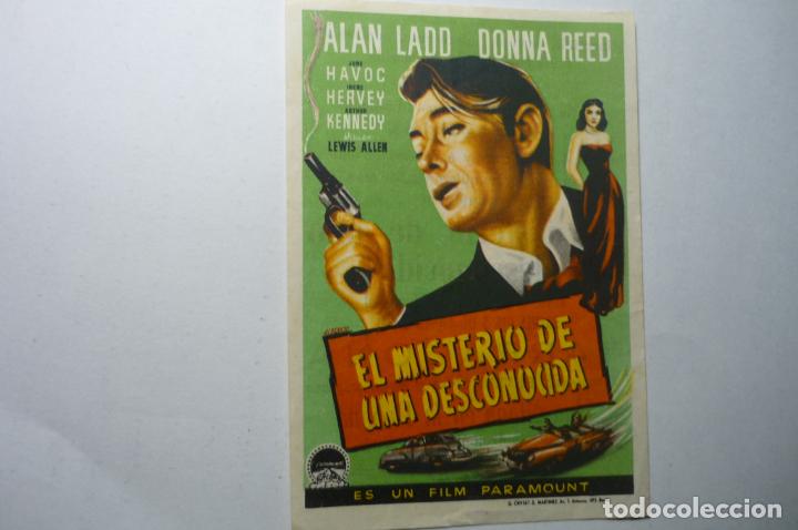 Cine: programa el misterio de una desconocida.-alan ladd publicidad - Foto 1