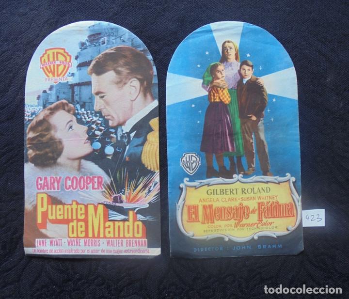 Cinema: 2 Folletos cine Puente de Mando / El Mensaje de F&aacute;tima 1952/53
