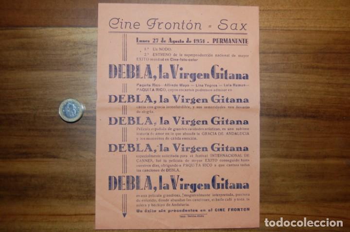 Cine: DEBLA, LA VIRGEN GITANA. -CINE FRONT&Oacute;N SAX- Agosto 1954 - Foto 1