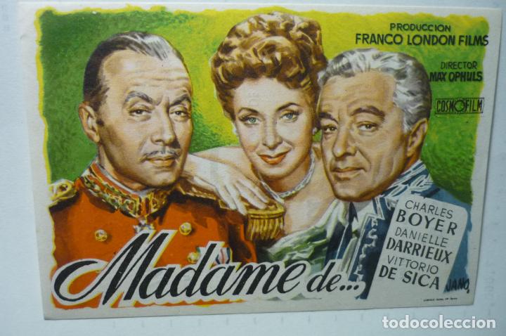 Cine: PROGRAMA MADAME DE...CHARLES BOYER publicidad bartrina reus - Foto 1