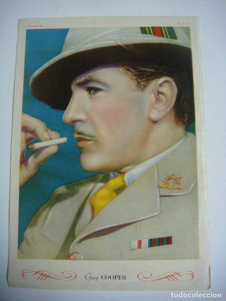 Cine: PROGRAMA DE MANO TAMA&Ntilde;O CUARTILLA FOTO DE GARY COOPER - Foto 1