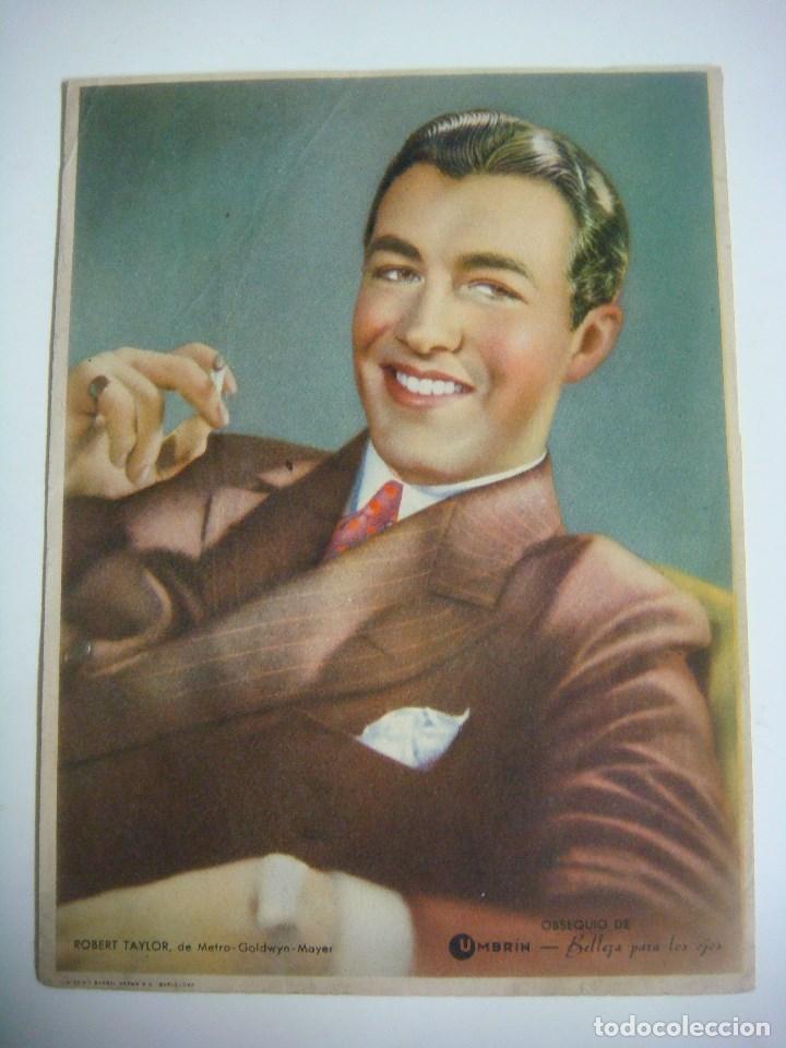 Cine: PROGRAMA DE MANO TAMA&Ntilde;O CUARTILLA FOTO DE ROBERT TAYLOR - Foto 1