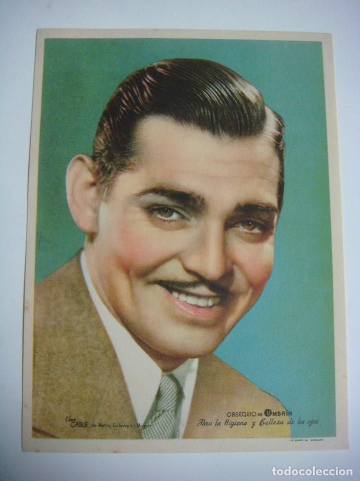 Cine: PROGRAMA DE MANO TAMA&Ntilde;O CUARTILLA FOTO DE CLARK GABLE - Foto 1