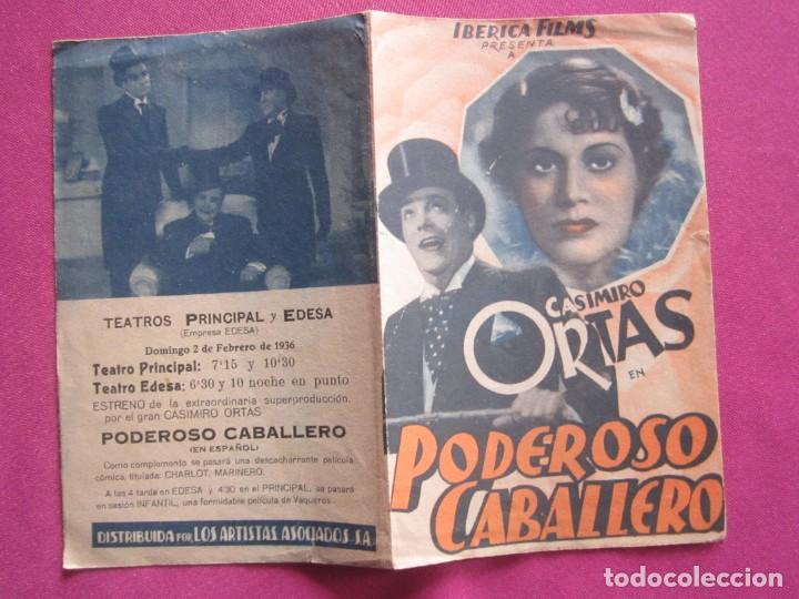 Cine: PODEROSO CABALLERO CASIMIRO ORTAS PROGRAMA CINE DOBLE C16 - Foto 1