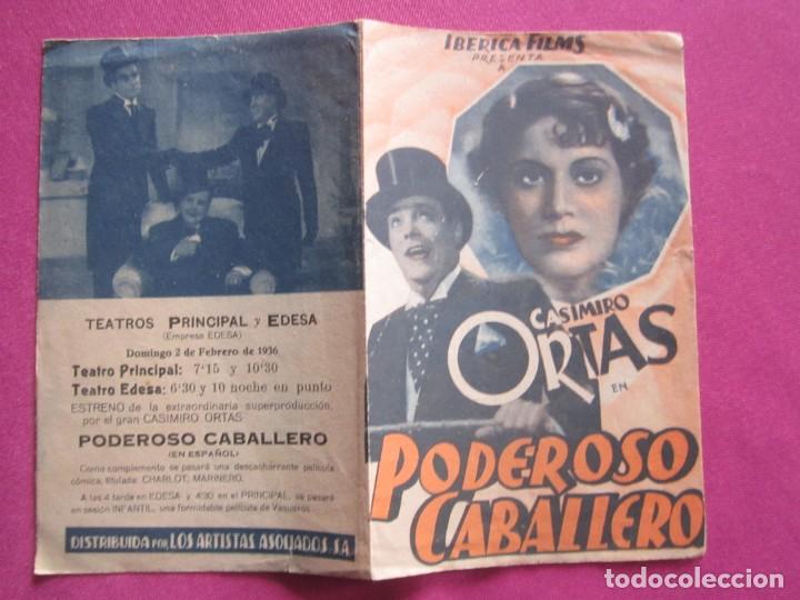 Cine: PODEROSO CABALLERO CASIMIRO ORTAS PROGRAMA CINE DOBLE C16 - Foto 7