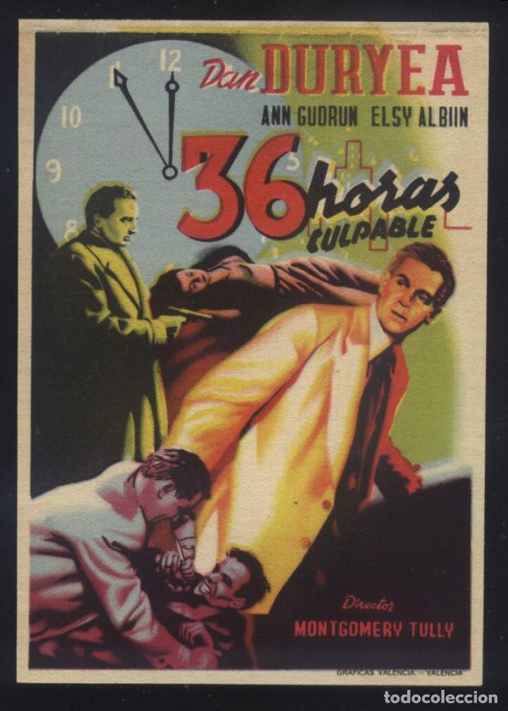Cine: Q-08567- 36 HORAS CULPABLE (36 Hours) Dan Duryea - Elsie Albiin - Gudrun Ure - Eric Pohlmann