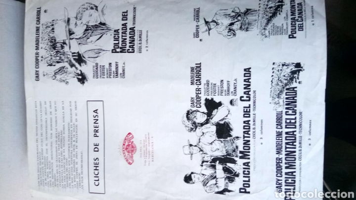 Cine: PROGRAMA DE CINE DE POLIC&Iacute;A MONTADA DEL CANAD&Aacute;. CECIL B. DEMILLE. - Foto 3