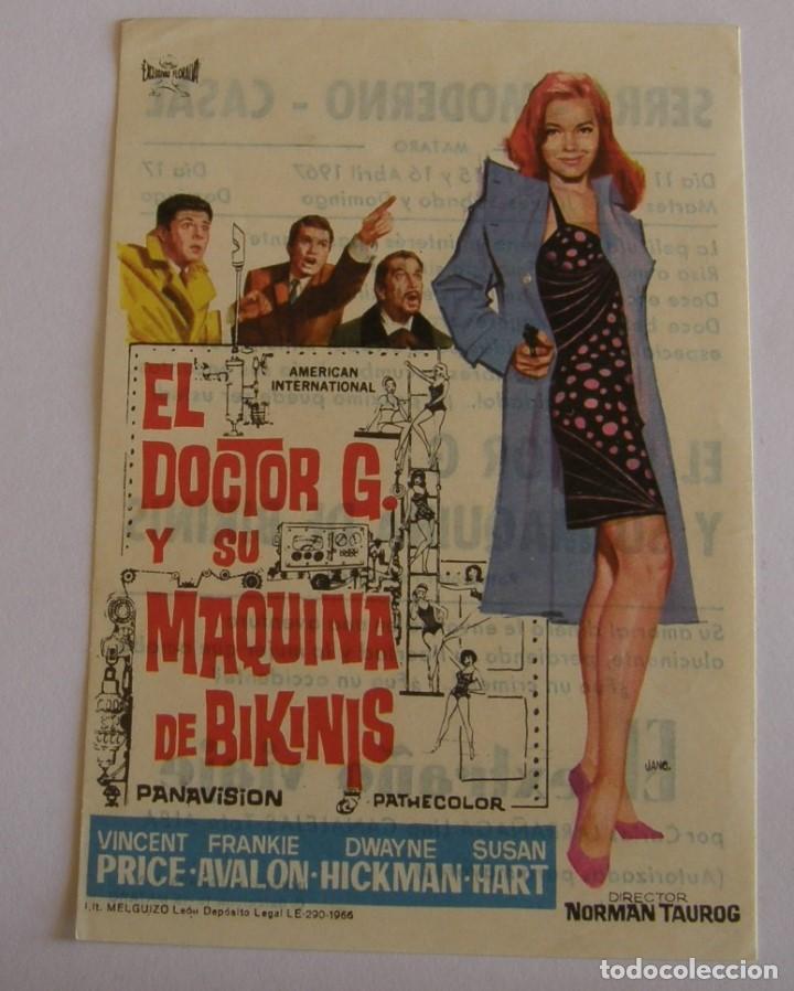 Cine: PROGRAMA DE CINE EL DOCTOR G. Y SU MAQUINA DE BIKINIS - Foto 1